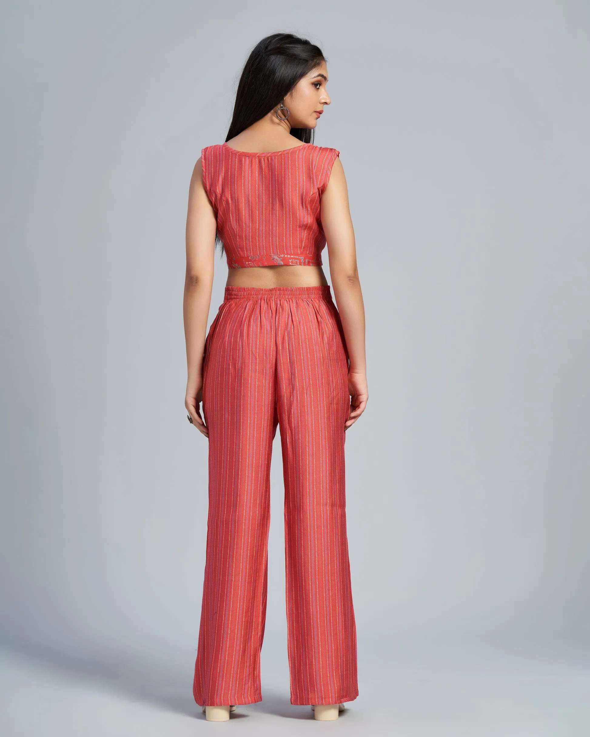 Floral Printed Blazer Top With Pant Three-Piece Set