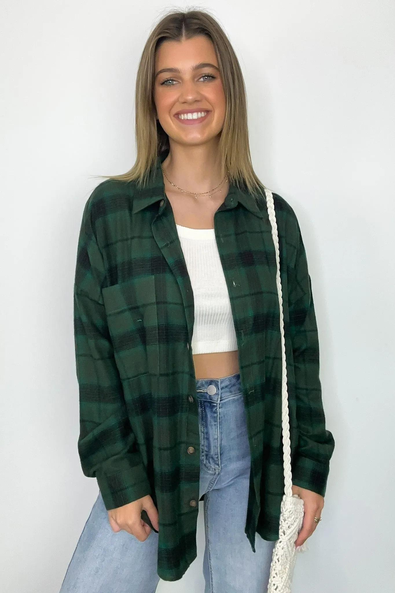 Gemini Plaid Button Down Top - FINAL SALE