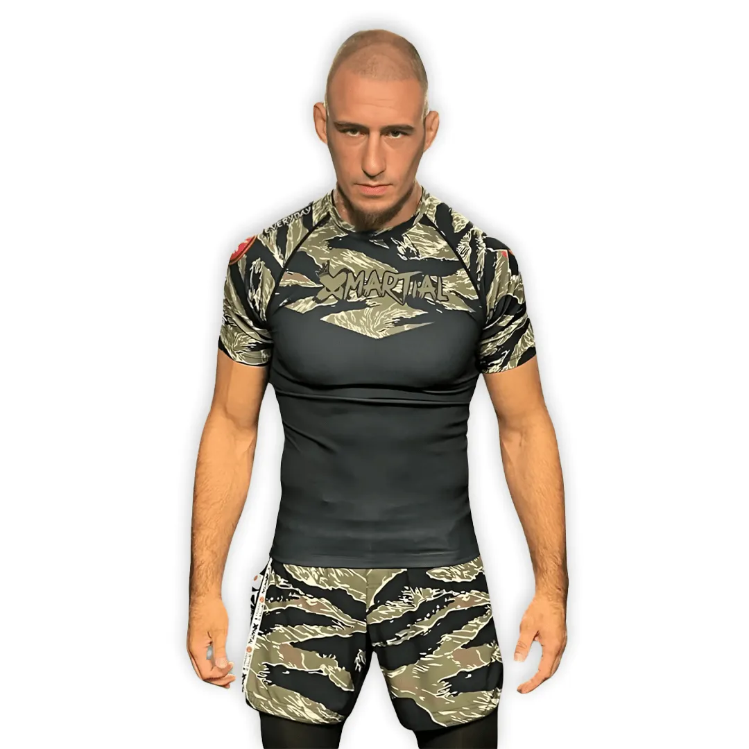 Tiger Camo BJJ Rash Guard